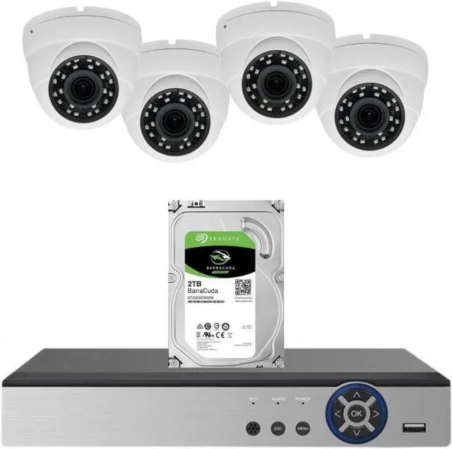 Main image of Evertech 8 Channel Surveillance Video Recorder with 4PCS 1080p 5X Auto Focus Zoom CCTV Security Camera System w/ 2TB Hard Drive Memory Storage