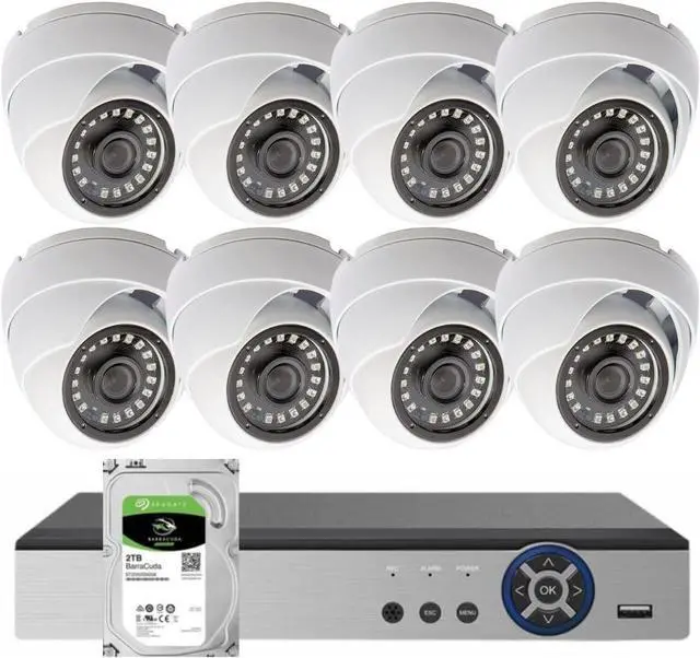 Main image of Evertech 8 ch 1080p Security Camera System Indoor Outdoor with 2TB Hard Drive CCTV Recorder 8pcs 1080p Surveillance Cameras with Night Vision Easy Remote Access Motion Alert