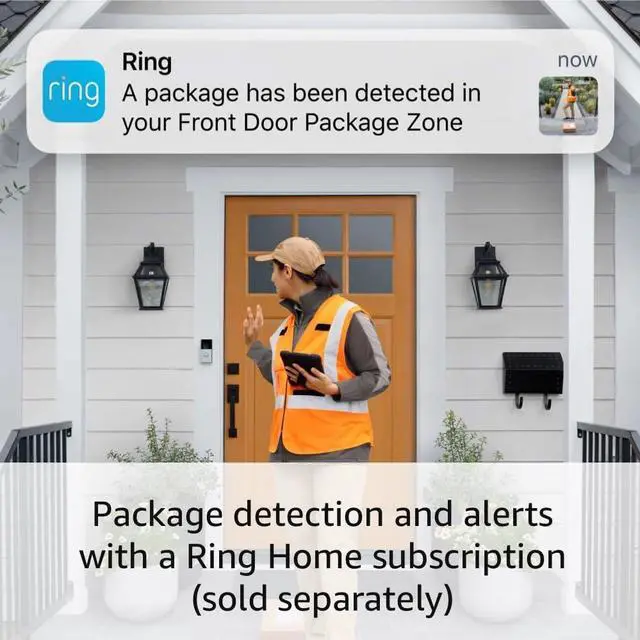 Alt view image 4 of 7 - Ring Battery Doorbell, Head-to-Toe Video, Live View with Two-Way Talk, and Motion Detection & Alerts (2024 release), Venetian Bronze