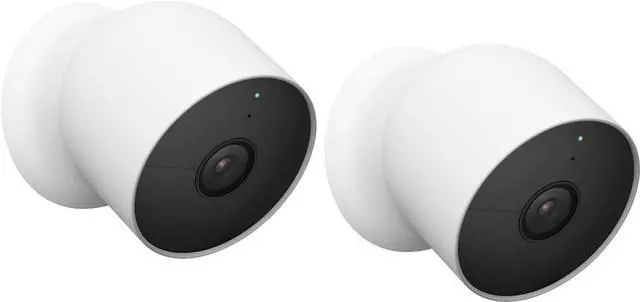 Main image of Google Nest Cam Outdoor or Indoor, Battery Wireless Camera - 2nd Gen (Two Cameras - Wire Free)