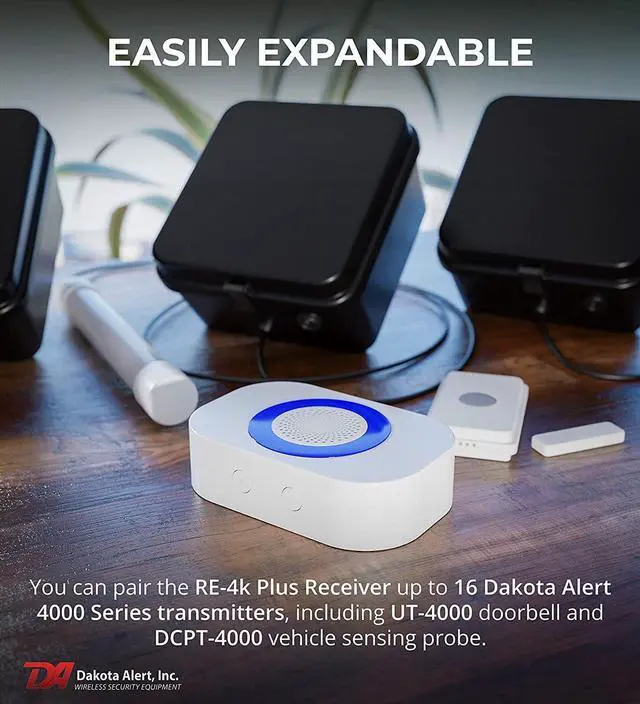 Alt view image 6 of 7 - Dakota Alert Driveway Alarm Sensor - DCPA-4k Plus Driveway Alarms Wireless Outside Weatherproof Alert System, 1-Mile-Long Range Sensors, Receiver & Vehicle Detecting Probe Transmitter & 50' Wire