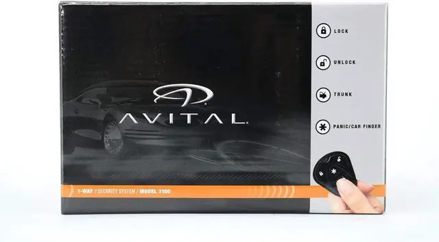 Alt view image 7 of 7 - Avital 3100L 3100 1-Way Security System with Siren & Two 4-Button Remotes