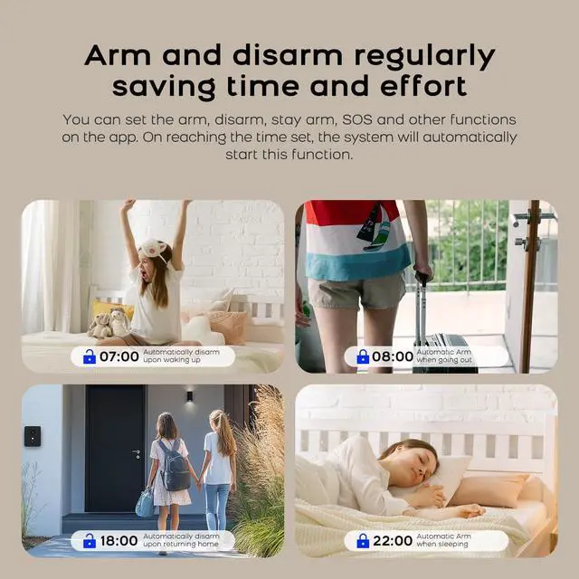 Alt view image 5 of 7 - Wireless Alarm System for Home Security,24-Piece Kits,WiFi+4G Dual-Network,Real-Time Alerts,Smart Life Tuya APP Push,Compatible with Alexa Google Assistant,No Subscription Fee For Villa,Warehouse