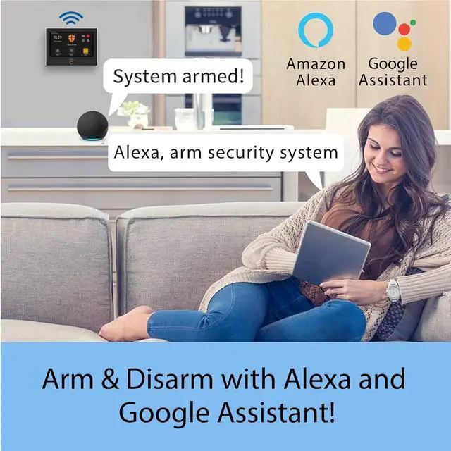 Alt view image 5 of 7 - Alarm System for Home Security (Gen 2)11 piece. DIY, Touch Screen, Motion Detection, Contact sensors, Wireless Siren, Remotes, Phone App, Compatible with Alexa, Continuous Updates,NO Monthly Fees