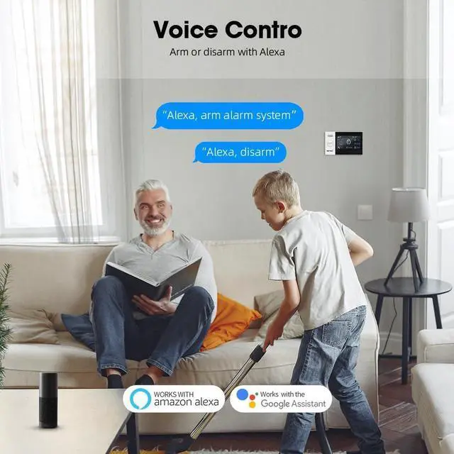 Alt view image 4 of 7 - Wireless Home Alarm System 21-Piece Kit, WiFi/4G Alarm System for Home Security with Phone APP Alert (Door Sensors,Alarm Siren, Remote, Motion Detector) for Home, Apartment, Work with Alexa