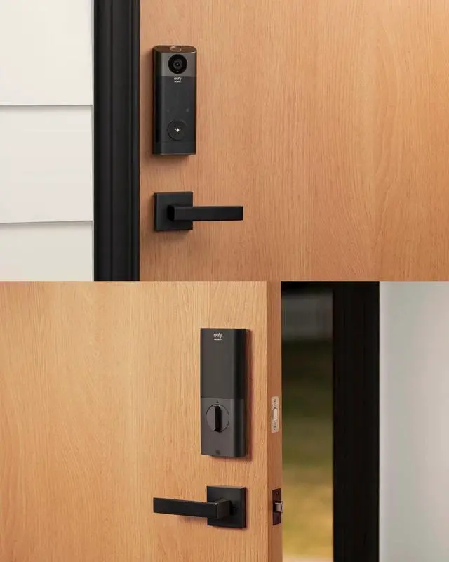 Alt view image 6 of 6 - eufy Security S330 3-in-1 Video Smart Lock + Replacement Battery Pack + Handle, Keyless Entry, WiFi Door Lock, App Remote Control, SD Card Required