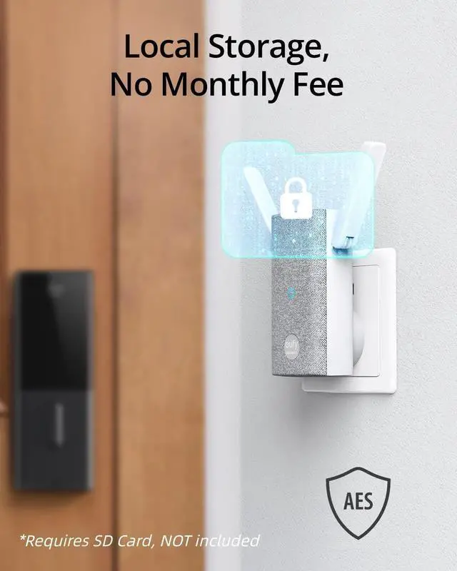 Alt view image 5 of 6 - eufy Security S330 3-in-1 Video Smart Lock + Replacement Battery Pack + Handle, Keyless Entry, WiFi Door Lock, App Remote Control, SD Card Required