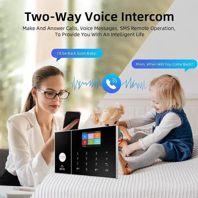 Alt view image 3 of 7 - WiFi+GSM/4G Home Smart Alarm Security System Kit,DIY Wireless Burglar Alert System Anti-Theft,Motion Detector,Door Window Sensor,External Siren,Smart Life Tuya APP,NO Monthly Fees(PG108-A)