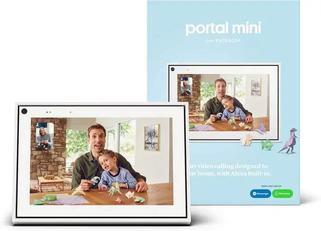 Alt view image 2 of 7 - Facebook Portal Mini - Smart Video Calling 8 Touch Screen Display with Alexa - White