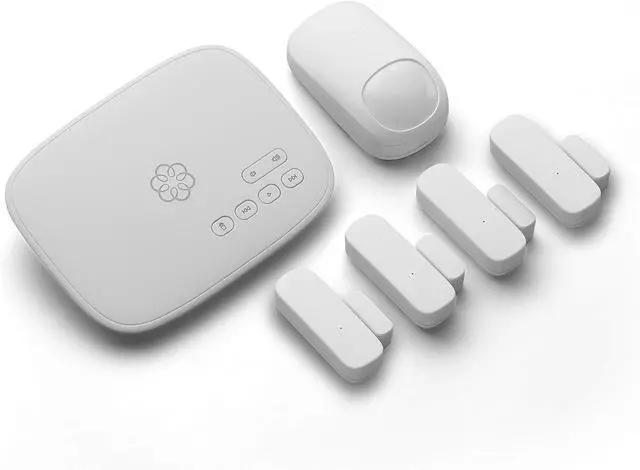 Main image of Ooma Smart Home Security with Motion and Door/Window sensors. No Contracts and Free self-Monitor Plan. Optional Professional Monitoring, keypad, Water Sensor, and Garage Door Sensor. Works with Alexa