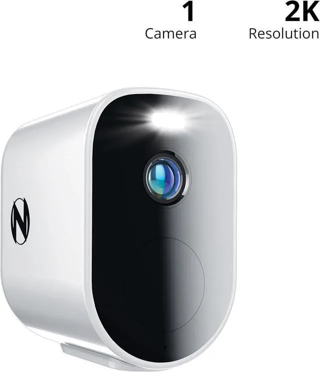 Alt view image 2 of 7 - Night Owl Wire Free 2K HD Indoor/Outdoor Deterrence Camera with 2-Way Audio