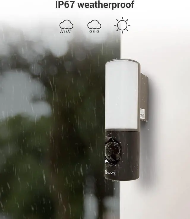 Alt view image 5 of 5 - EZVIZ 2K+ Smart Outdoor Security Camera with Floodlight, Built-in 32G Storage, Colour Night Vision, Siren & Light Alarm, AI Human Detection, Two-Way Talk, Waterproof, Hardwired Installation (LC3)