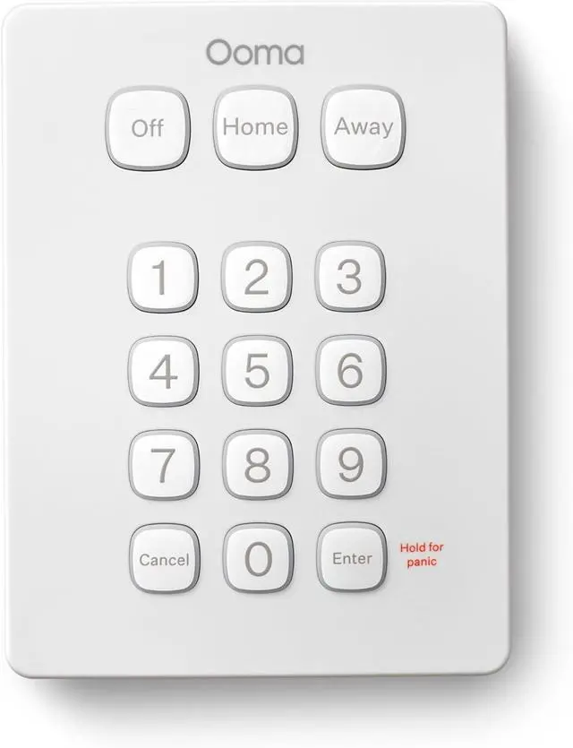 Main image of Ooma Keypad, Works with Ooma Smart Home Security. No Contracts and Free self-Monitor Plan. Optional Professional Monitoring, Motion Sensor, Water Sensor, Smoke and Garage Door Sensor.