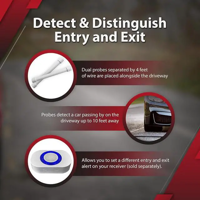 Alt view image 3 of 7 - Dakota Alert Driveway Alarm System -DAPT-4000 Outdoor Directional Vehicle Sensor & Detector, Driveway Alarms Wireless Outside Weatherproof, 1 Mile Long Range Outdoors Drive Thru Sensors for Home