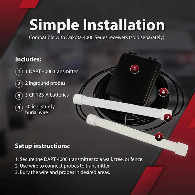 Alt view image 6 of 7 - Dakota Alert Driveway Alarm System -DAPT-4000 Outdoor Directional Vehicle Sensor & Detector, Driveway Alarms Wireless Outside Weatherproof, 1 Mile Long Range Outdoors Drive Thru Sensors for Home