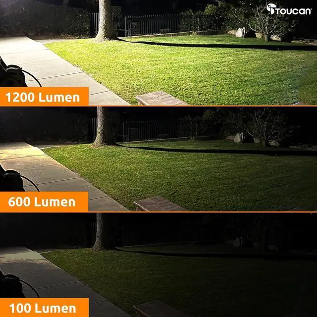 Alt view image 3 of 7 - TOUCAN Spotlight Outdoor Home Security Camera, Wired, Night Vision, Motion Sensor, 2-Way Audio, Alexa & Google, No Subscription 2-Pack