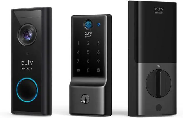 Main image of eufy Security, Wireless Video Doorbell S220 Add-on with 2K Resolution and eufy Security Smart Lock C220