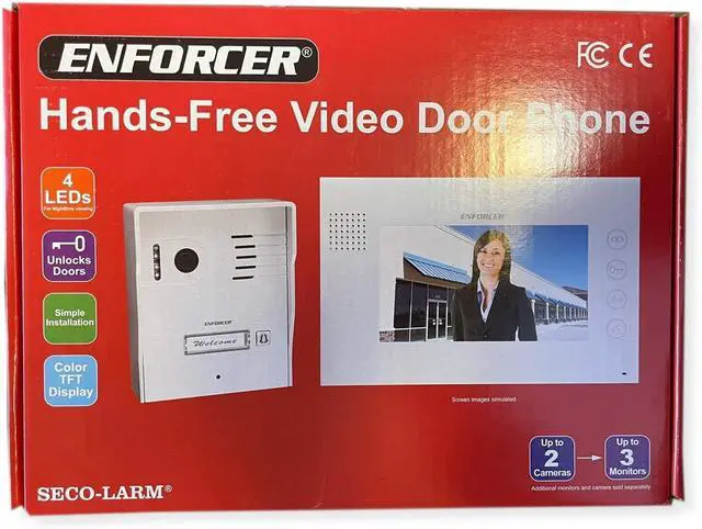 Alt view image 2 of 3 - Seco-Larm DP-264-CQ Additional Hands-Free Camera for DP-264-1C7Q Hands-Free Video Phone, Simple 2-Wire Connection, 4 IR LEDs, 1/3" CMOS Sensor, 700TV Lines, 2.1mm Lens