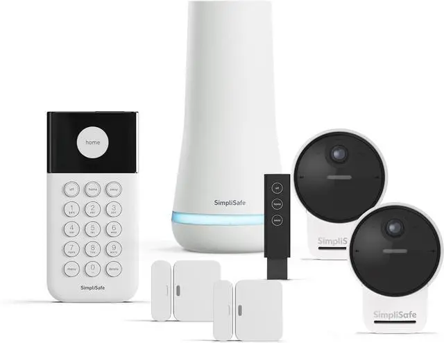 Alt view image 2 of 7 - SimpliSafe 7 Piece Wireless Outdoor Camera Home Security System - Optional 24/7 Professional Monitoring - No Contract - Compatible with Alexa and Google Assistant