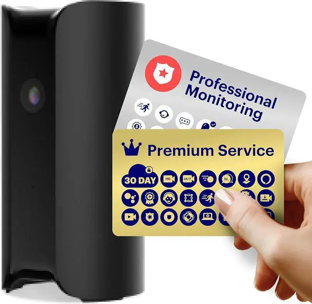 Main image of Canary View Indoor Home Security Camera + Premium Service incl. 24/7 Watch Live, 30-Day Cloud Recording, Smart Alerts, Two-Way Talk, Night Vision & Professional Monitoring
