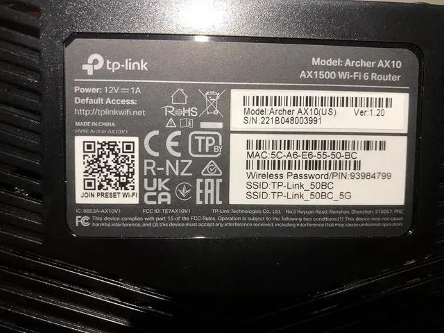 Alt view image 7 of 7 - TP-Link Smart WiFi 6 Router (Archer AX10)  802.11ax Router, 4 Gigabit LAN Ports, Dual Band AX Router,Beamforming,OFDMA, MU-MIMO, Parental Controls, Works with Alexa