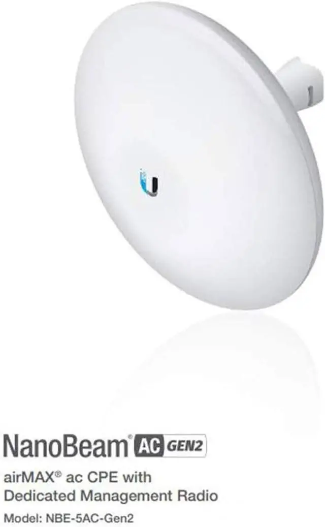 Alt view image 7 of 7 - Ubiquiti Networks 2 Pack NBE-5AC-GEN2 NanoBeam ac Gen2 airMAX ac CPE with Dedicated Management Radio