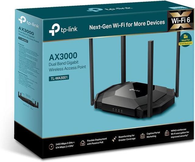 Alt view image 4 of 7 - TP-Link TL-WA3001 WiFi 6 AX3000 Wireless Gigabit Access Point | Desktop Wi-Fi Bridge | HE160 & Beamforming | Supports Multi SSID/Client/Range Extender Mode | 4 Fixed Antennas | Passive PoE Powered
