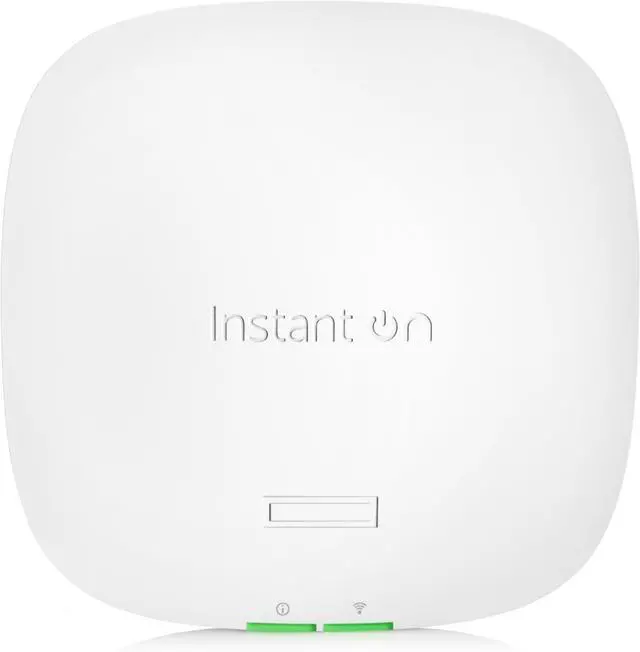Main image of HPE Networking Instant On Access Point AP22 2x2 WiFi 6 Indoor Wireless Access Point | Long Range, Secure, Smart Mesh Support | Power Source Included | US Model (R6M49A)