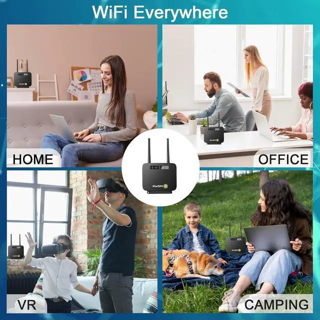 Alt view image 4 of 7 - 4G LTE WiFi Router with 1GB Data + 4G SIM Data Card 60GB for 365 Days