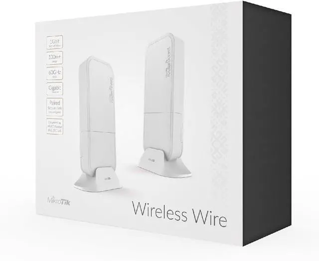 Alt view image 3 of 3 - Mikrotik Wireless Wire RBwAPG-60ad kit 60 GHz Wireless Link 1 Gbit Full Duplex