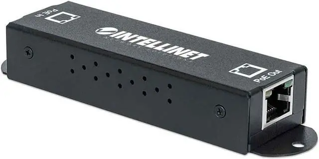 Alt view image 5 of 7 - Intellinet 1-Port Indoor Gigabit PoE+ Extender Repeater  25W Power Budget via Cat5e Cat6 RJ45 Ethernet Network Cables, Daisy-Chain  3 Yr Mfg Warranty - 560962