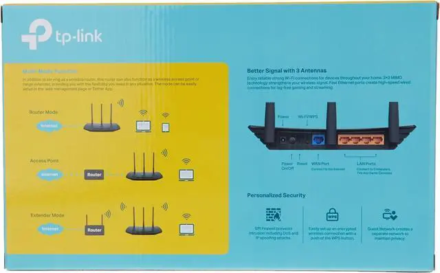 Alt view image 3 of 6 - TP-Link N450 WiFi Router - Wireless Internet Router for Home (TL-WR940N)