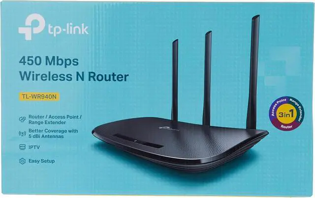 Alt view image 2 of 6 - TP-Link N450 WiFi Router - Wireless Internet Router for Home (TL-WR940N)