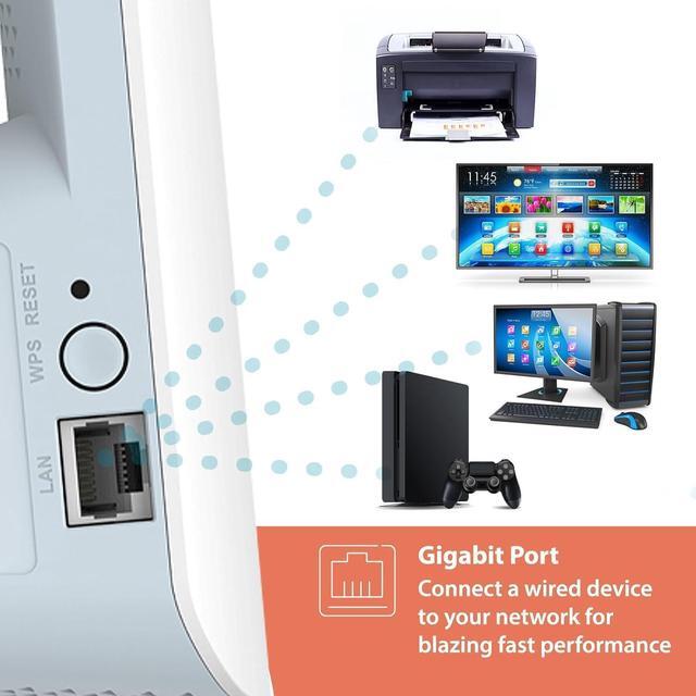 Alt view image 5 of 7 - D-Link AX3000 Mesh WiFi 6 Range Extender | Universal Compatibility | 1x Gigabit LAN Port | AI Enabled | Covers up to 2800 sq. ft | Whole Home Booster (E30)