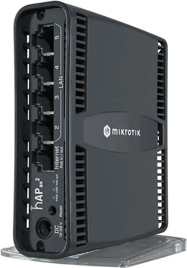 Main image of MikroTik hAP ax2 with Quad-Core IPQ-6010 864 MHz CPU, 1 GB, W127040305 (IPQ-6010 864 MHz CPU, 1 GB RAM, 5 x Gbit LAN (1 Gbit LAN with PoE Out), Built-in 2.4 GHz 802.11ax Dual)