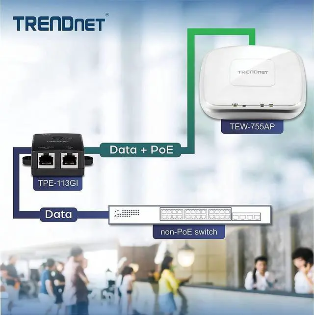 Alt view image 3 of 7 - TRENDnet N300 Wireless PoE Access Point with Software Controller, Gigabit, AP, Client, 802.3af, NDAA & TAA Compliant,TEW-755AP