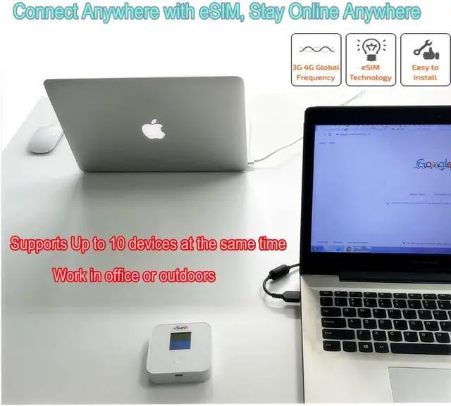 Alt view image 5 of 7 - eSunFi SHFiEL40 4G LTE WiFi Mobile Hotspot Router, Worldwide WiFi Portable High Speed WiFi Hotspot, No SIM Card Needed,Secure Wireless Network Anywhere, Mini Size, Only 135g