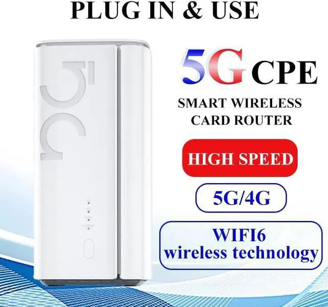 Alt view image 6 of 6 - UOTEK 5G CPE Router with SIM Card Slot, NSA SA WiFi 6 5G Router Dual Band Cellular Modem for Home Office Indoor Wireless Internet Router