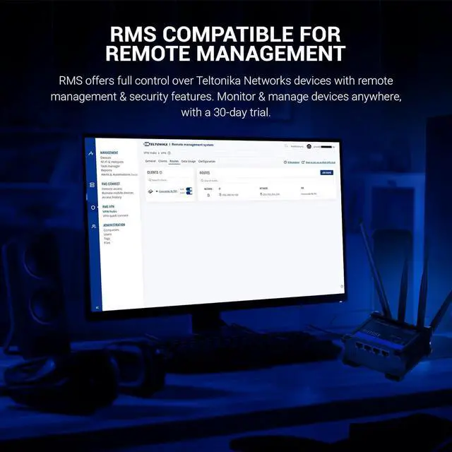 Alt view image 5 of 7 - Teltonika RUT951 Industrial WiFi Cellular Router - 4G LTE (CAT 4), 3G - Wireless Access Point with Hotspot Functionality - Automatic WAN Failover, Dual SIM Internet Router (TELRUT951A00800)