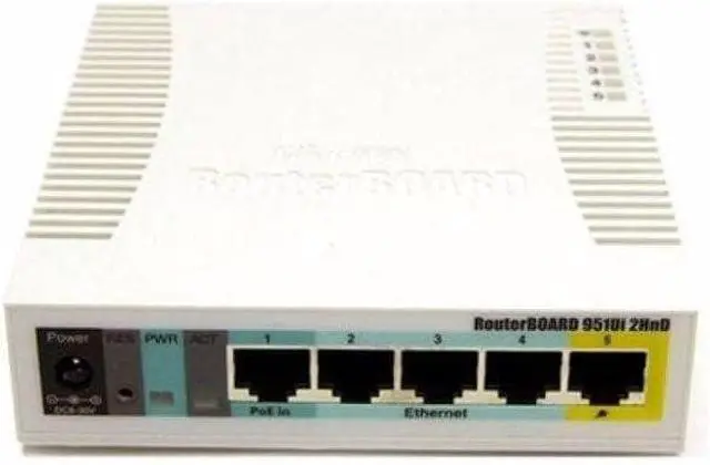 Alt view image 2 of 7 - Mikrotik RouterBoard RB951Ui-2HnD 2.4GHz SOHO Wireless Access Point with Antennas Built in and 5 Ethernet Ports