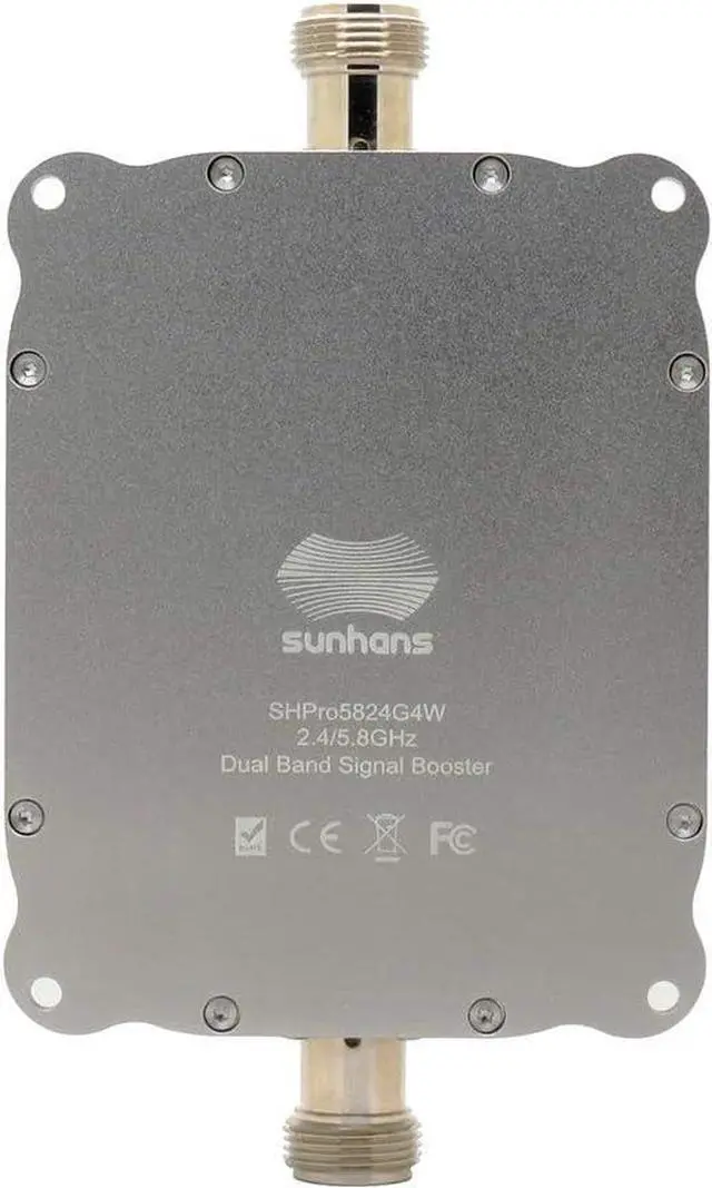 Alt view image 2 of 7 - 4000mW 36dBm 2.4GHz and 5.8GHz IEEE 802.11/a/n/b/g/ac Dual Band UAV WiFi Signal Booster Wireless Signal Amplifier Repeater Extender for House, Office, UAV, IP Cameras, RC Equipment