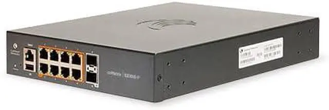 Alt view image 3 of 7 - Cambium Networks cnMatrix EX1010-P Switch - 20 Gbps Throughput - 8 Ethernet PoE+ Enabled Ports @ 75W - 2 SFP Fiber Uplink Ports - 512 MB DRAM - 128 MB Flash Storage (No Power Cord, US)- MX-EX1010PxA-1