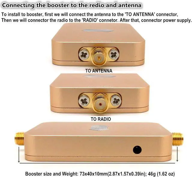 Alt view image 7 of 7 - eSunRC SH-RC24G3W RC WiFi Signal Booster 3000mW 2.4GHz 35dBm Wireless Signal Amplifier Repeater Extender, Ultralight 1.62oz (46g), for Drones, UAV, IP Camera, Routers