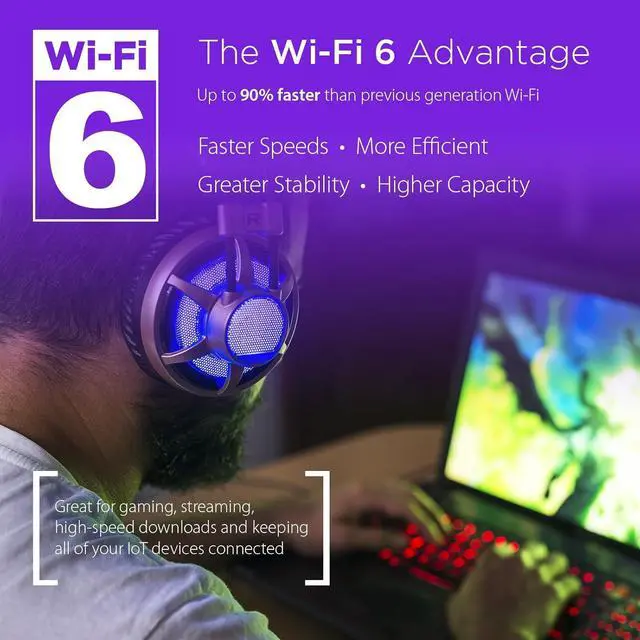 Alt view image 3 of 7 - D-Link Eagle Pro AI WiFi 6 Lifestyle Router - Smart Wireless Internet Network, Compatible with Alexa and Google, AX1800 (M18)