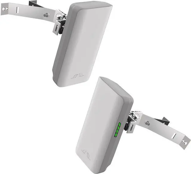 Main image of Point to Point Wireless Bridge with 2 Bracket Mounts, 2KM 5.8G Outdoor Starlink WiFi Extender, Long Range Network Bridge, PtP/PtMP, 12DBi High Gain Antenna, PoE Adapter, 2 RJ45 Port (2-Pack)