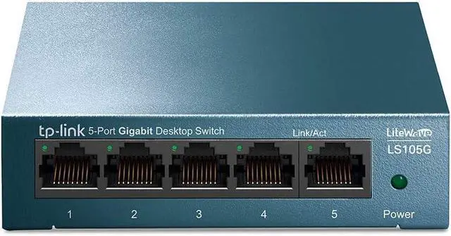 Main image of TP-Link Gigabit Ethernet Switch (LS105G) 5 Port RJ45 Metal 10/100/1000Mbps Ideal for Extending Wired Network for SMB and Home Offices
