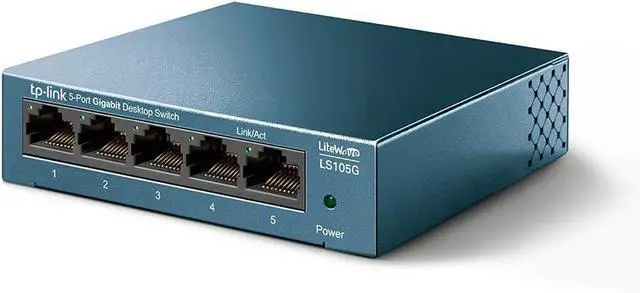 Alt view image 2 of 6 - TP-Link Gigabit Ethernet Switch (LS105G) 5 Port RJ45 Metal 10/100/1000Mbps Ideal for Extending Wired Network for SMB and Home Offices