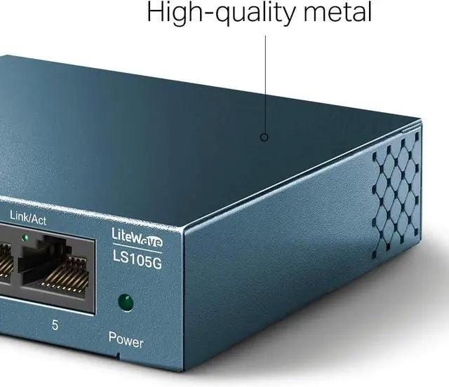 Alt view image 5 of 6 - TP-Link Gigabit Ethernet Switch (LS105G) 5 Port RJ45 Metal 10/100/1000Mbps Ideal for Extending Wired Network for SMB and Home Offices