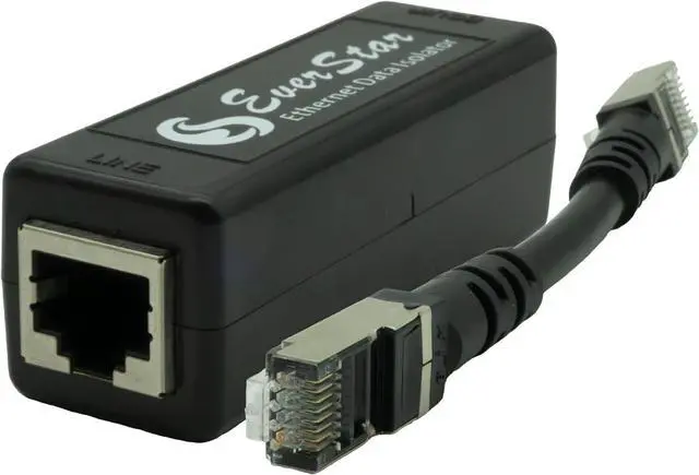 Main image of EverStar MI-305 Galvanic Network Isolator for Healthcare (EN60601-1 Compliant 4.5 KV, 2 MOPP) + 5 Patch STP Cable (1+1pc Kit) | Apple/Android TV | Hi-Res Audio Systems (RJ45) | Black