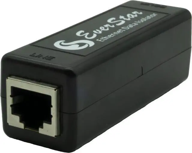 Alt view image 2 of 3 - EverStar MI-305 Galvanic Network Isolator for Healthcare (EN60601-1 Compliant 4.5 KV, 2 MOPP) + 5 Patch STP Cable (1+1pc Kit) | Apple/Android TV | Hi-Res Audio Systems (RJ45) | Black